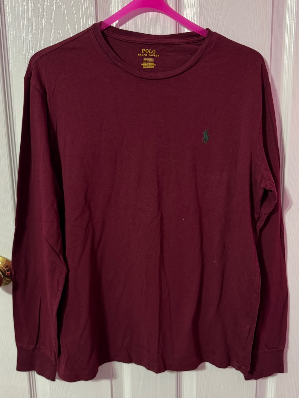 Polo by Ralph Lauren Long-Sleeve Crewneck Shirt - Deep Wine